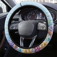 Fiji Taveuni Rainbow Reef Steering Wheel Cover Scuba Diver Vibrant Undersea Coral Garden Watercolor TS04 - Polynesian Pride