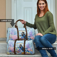Fiji Taveuni Rainbow Reef Travel Bag Scuba Diver Vibrant Undersea Coral Garden Watercolor TS04 - Polynesian Pride