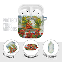 Fiji Taveuni Island Dateline Crossing AirPods Case Tropical Cultural Landscape With Tagimoucia Floral Pattern TS04 - Polynesian Pride