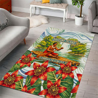 Fiji Taveuni Island Dateline Crossing Area Rug Tropical Cultural Landscape With Tagimoucia Floral Pattern TS04 - Polynesian Pride