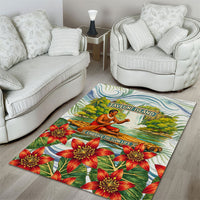 Fiji Taveuni Island Dateline Crossing Area Rug Tropical Cultural Landscape With Tagimoucia Floral Pattern TS04 - Polynesian Pride