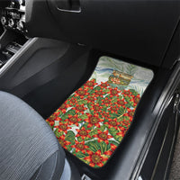 Fiji Taveuni Island Dateline Crossing Car Mats Tropical Cultural Landscape With Tagimoucia Floral Pattern TS04 - Polynesian Pride