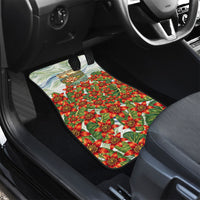 Fiji Taveuni Island Dateline Crossing Car Mats Tropical Cultural Landscape With Tagimoucia Floral Pattern TS04 - Polynesian Pride