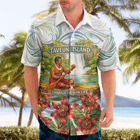 Fiji Taveuni Island Dateline Crossing Hawaiian Shirt Tropical Cultural Landscape With Tagimoucia Floral Pattern TS04 - Polynesian Pride