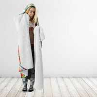 Fiji Taveuni Island Dateline Crossing Hooded Blanket Tropical Cultural Landscape With Tagimoucia Floral Pattern TS04 - Polynesian Pride