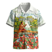 Fiji Taveuni Island Dateline Crossing Kid Hawaiian Shirt Tropical Cultural Landscape With Tagimoucia Floral Pattern TS04 - Polynesian Pride