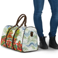 Fiji Taveuni Island Dateline Crossing Travel Bag Tropical Cultural Landscape With Tagimoucia Floral Pattern TS04 - Polynesian Pride
