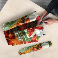 Fiji Taveuni Island Dateline Crossing Umbrella Tropical Cultural Landscape With Tagimoucia Floral Pattern TS04 - Polynesian Pride