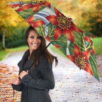 Fiji Taveuni Island Dateline Crossing Umbrella Tropical Cultural Landscape With Tagimoucia Floral Pattern TS04 - Polynesian Pride