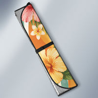 Hawaii Aloha Academy Back To School Auto Sun Shade Sea Turtle Tropical Hibiscus Flowers Retro Psychedelic TS04 - Polynesian Pride