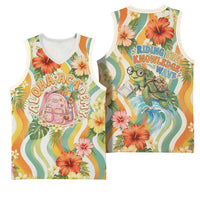 Hawaii Aloha Academy Back To School Basketball Jersey Sea Turtle Tropical Hibiscus Flowers Retro Psychedelic TS04 - Polynesian Pride