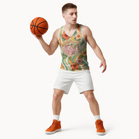 Hawaii Aloha Academy Back To School Basketball Jersey Sea Turtle Tropical Hibiscus Flowers Retro Psychedelic TS04 - Polynesian Pride