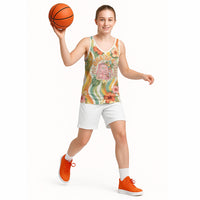 Hawaii Aloha Academy Back To School Basketball Jersey Sea Turtle Tropical Hibiscus Flowers Retro Psychedelic TS04 - Polynesian Pride
