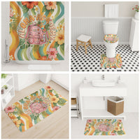 Hawaii Aloha Academy Back To School Bathroom Set Sea Turtle Tropical Hibiscus Flowers Retro Psychedelic TS04 - Polynesian Pride