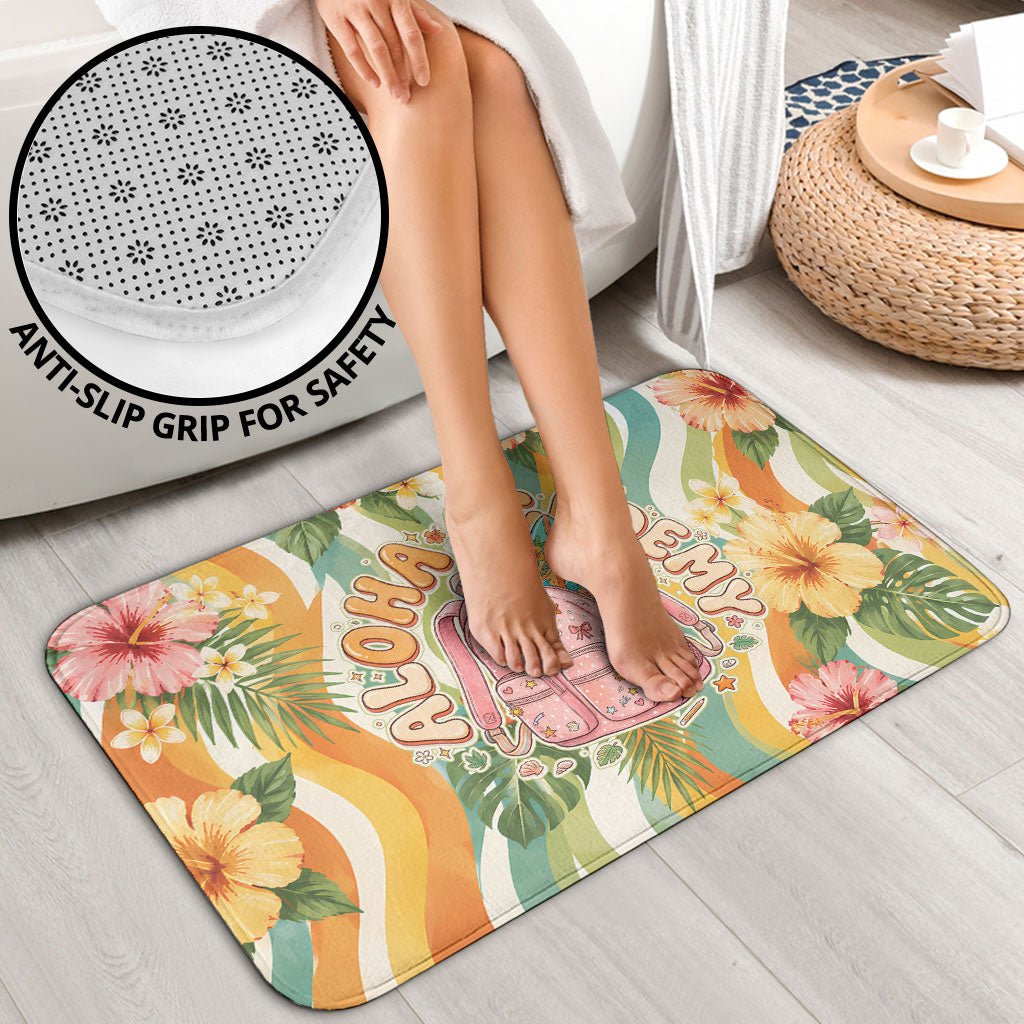 Hawaii Aloha Academy Back To School Bathroom Set Sea Turtle Tropical Hibiscus Flowers Retro Psychedelic TS04 - Polynesian Pride