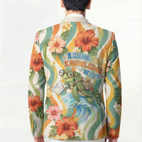 Hawaii Aloha Academy Back To School Blazer Sea Turtle Tropical Hibiscus Flowers Retro Psychedelic TS04 - Polynesian Pride