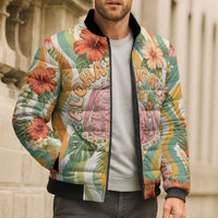 Hawaii Aloha Academy Back To School Bomber Puffer Jacket Sea Turtle Tropical Hibiscus Flowers Retro Psychedelic TS04 - Polynesian Pride