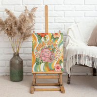 Hawaii Aloha Academy Back To School Canvas Wall Art Sea Turtle Tropical Hibiscus Flowers Retro Psychedelic TS04 - Polynesian Pride