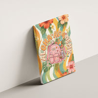 Hawaii Aloha Academy Back To School Canvas Wall Art Sea Turtle Tropical Hibiscus Flowers Retro Psychedelic TS04 - Polynesian Pride