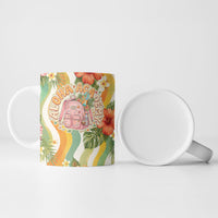 Hawaii Aloha Academy Back To School Ceramic Mug Sea Turtle Tropical Hibiscus Flowers Retro Psychedelic TS04 - Polynesian Pride