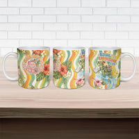 Hawaii Aloha Academy Back To School Ceramic Mug Sea Turtle Tropical Hibiscus Flowers Retro Psychedelic TS04 - Polynesian Pride