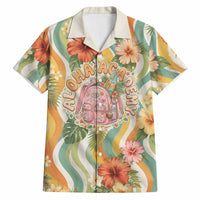 Hawaii Aloha Academy Back To School Hawaiian Shirt Sea Turtle Tropical Hibiscus Flowers Retro Psychedelic TS04 Orange Green - Polynesian Pride