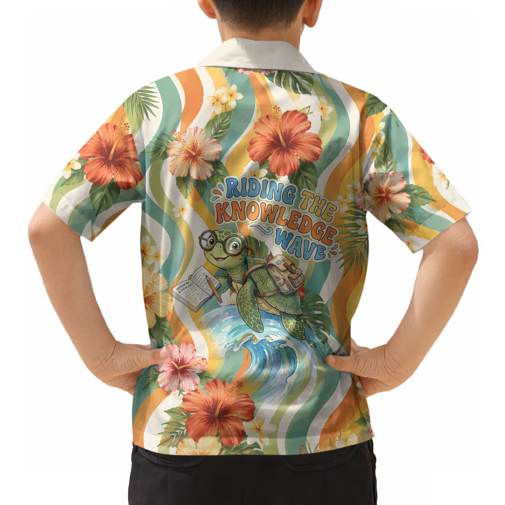 Hawaii Aloha Academy Back To School Hawaiian Shirt Sea Turtle Tropical Hibiscus Flowers Retro Psychedelic TS04 - Polynesian Pride