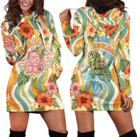 Hawaii Aloha Academy Back To School Hoodie Dress Sea Turtle Tropical Hibiscus Flowers Retro Psychedelic TS04 - Polynesian Pride