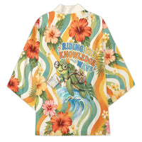 Hawaii Aloha Academy Back To School Kimono Sea Turtle Tropical Hibiscus Flowers Retro Psychedelic TS04 - Polynesian Pride