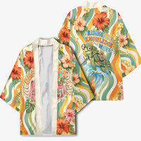 Hawaii Aloha Academy Back To School Kimono Sea Turtle Tropical Hibiscus Flowers Retro Psychedelic TS04 - Polynesian Pride