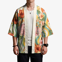 Hawaii Aloha Academy Back To School Kimono Sea Turtle Tropical Hibiscus Flowers Retro Psychedelic TS04 - Polynesian Pride