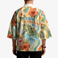 Hawaii Aloha Academy Back To School Kimono Sea Turtle Tropical Hibiscus Flowers Retro Psychedelic TS04 - Polynesian Pride