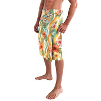 Hawaii Aloha Academy Back To School Lavalava Sea Turtle Tropical Hibiscus Flowers Retro Psychedelic TS04 - Polynesian Pride