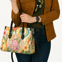 Hawaii Aloha Academy Back To School Leather Bag Sea Turtle Tropical Hibiscus Flowers Retro Psychedelic TS04 - Polynesian Pride