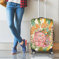 Hawaii Aloha Academy Back To School Luggage Cover Sea Turtle Tropical Hibiscus Flowers Retro Psychedelic TS04 - Polynesian Pride