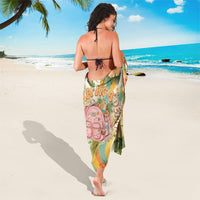 Hawaii Aloha Academy Back To School Sarong Sea Turtle Tropical Hibiscus Flowers Retro Psychedelic TS04 - Polynesian Pride