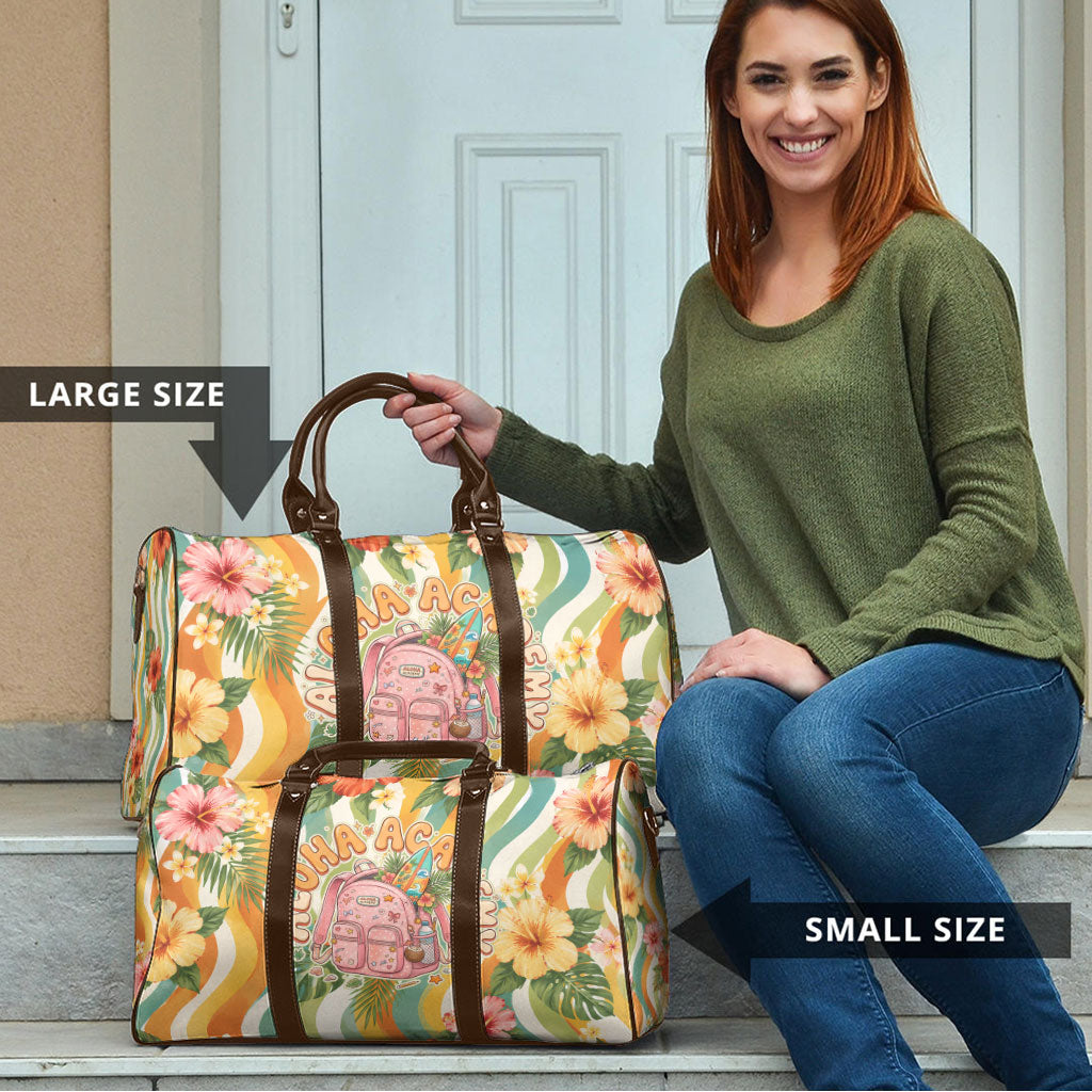 Hawaii Aloha Academy Back To School Travel Bag Sea Turtle Tropical Hibiscus Flowers Retro Psychedelic TS04 - Polynesian Pride