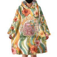Hawaii Aloha Academy Back To School Wearable Blanket Hoodie Sea Turtle Tropical Hibiscus Flowers Retro Psychedelic TS04 - Polynesian Pride
