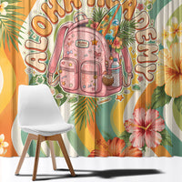 Hawaii Aloha Academy Back To School Window Curtain Sea Turtle Tropical Hibiscus Flowers Retro Psychedelic TS04 - Polynesian Pride