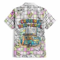 Hawaii Cruising Back To School Hawaiian Shirt Grid Pattern With School Bag And Vintage Surf Van TS04 - Polynesian Pride