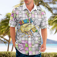 Hawaii Cruising Back To School Hawaiian Shirt Grid Pattern With School Bag And Vintage Surf Van TS04 - Polynesian Pride