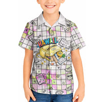 Hawaii Cruising Back To School Hawaiian Shirt Grid Pattern With School Bag And Vintage Surf Van TS04 - Polynesian Pride