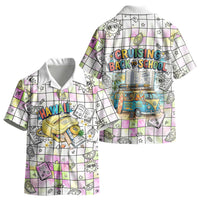 Hawaii Cruising Back To School Kid Hawaiian Shirt Grid Pattern With School Bag And Vintage Surf Van TS04 - Polynesian Pride