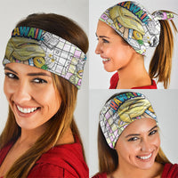 Hawaii Cruising Back To School Neck Gaiter Grid Pattern With School Bag And Vintage Surf Van TS04 - Polynesian Pride