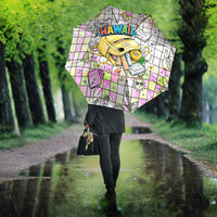 Hawaii Cruising Back To School Umbrella Grid Pattern With School Bag And Vintage Surf Van TS04 - Polynesian Pride