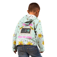 Personalized Hawaii Back To School Dolphin Kid Hoodie Grid Notebook Background With Dolphin Mascot And Plumeria Flowers TS04 - Polynesian Pride
