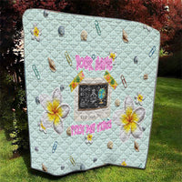 Personalized Hawaii Back To School Dolphin Quilt Grid Notebook Background With Dolphin Mascot And Plumeria Flowers TS04 - Polynesian Pride