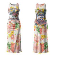 Personalized Hawaii School Club Back To Class Couples Matching Tank Maxi Dress and Long Sleeve Button Shirt Retro Tropical Hibiscus Pattern With Open Notebook TS04 - Polynesian Pride