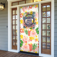 Personalized Hawaii School Club Back To Class Door Cover Retro Tropical Hibiscus Pattern With Open Notebook TS04 - Polynesian Pride