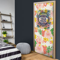 Personalized Hawaii School Club Back To Class Door Cover Retro Tropical Hibiscus Pattern With Open Notebook TS04 - Polynesian Pride